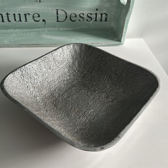 Joseph Abboud Made in India Square Decorative MCM Accent Bowl - Picture 7 of 7